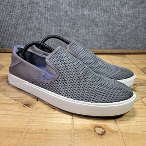 Olukai Lae’ahi‎ Men's 11 Gray Mesh Slip On Shoes Comfort Walking Boat